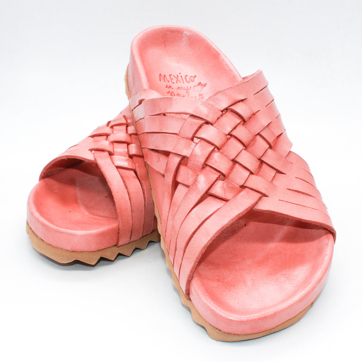 FF Multicolor Logo Slide Pink Black Leather