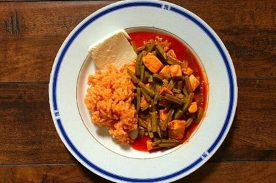 Nopalitos with Chicken in a Red California Chile Sauce