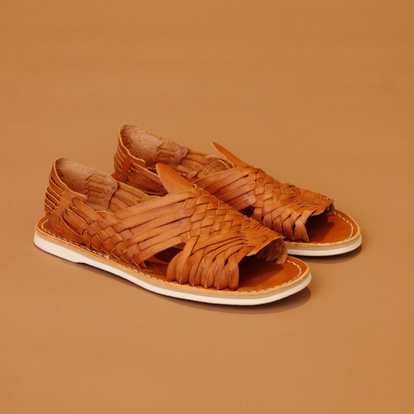 Huaraches aka Mexican sandals Mexican Brown Leather Huarache Sandals - Ethnic Heritage main image 4