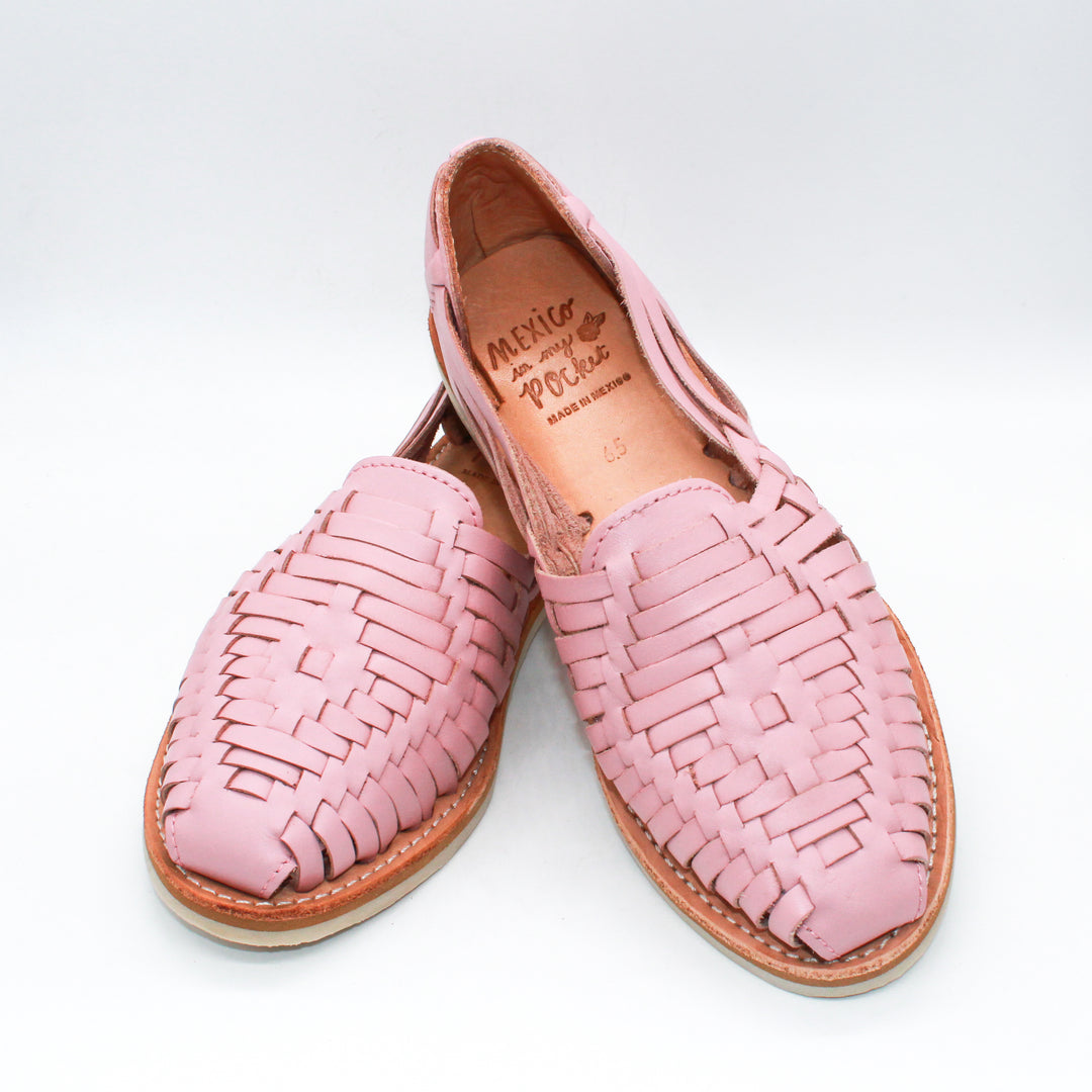 pink mexican huaraches
