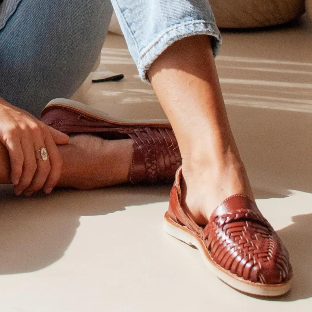 huaraches on feet